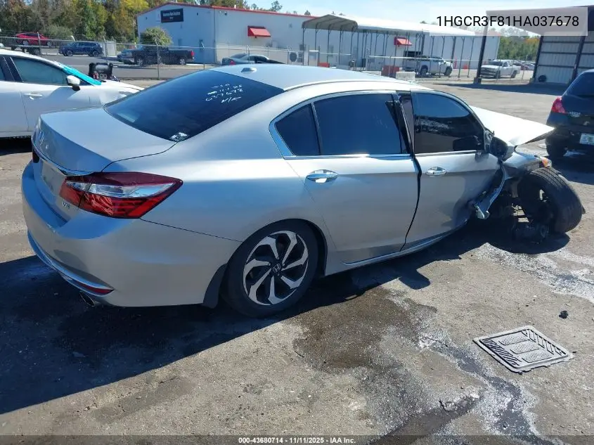 1HGCR3F81HA037678 2017 Honda Accord Ex-L V6