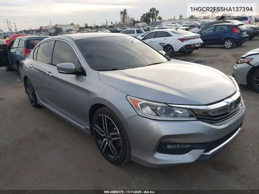 1HGCR2F55HA137394 2017 Honda Accord Sport