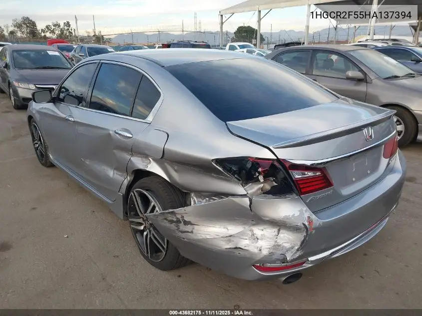 1HGCR2F55HA137394 2017 Honda Accord Sport