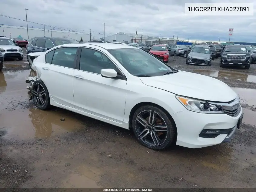 1HGCR2F1XHA027891 2017 Honda Accord Sport Se