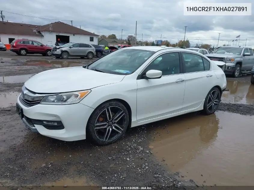 1HGCR2F1XHA027891 2017 Honda Accord Sport Se