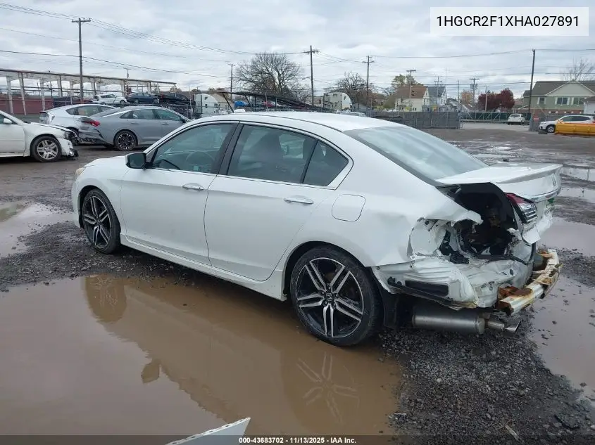 1HGCR2F1XHA027891 2017 Honda Accord Sport Se
