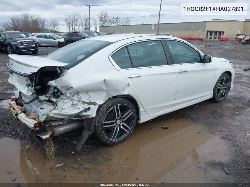 1HGCR2F1XHA027891 2017 Honda Accord Sport Se