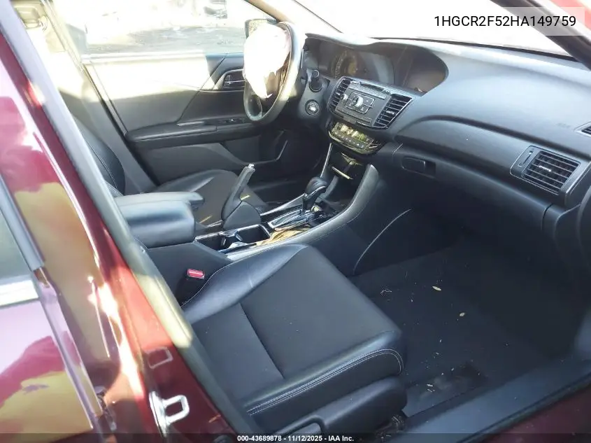 1HGCR2F52HA149759 2017 Honda Accord Sport