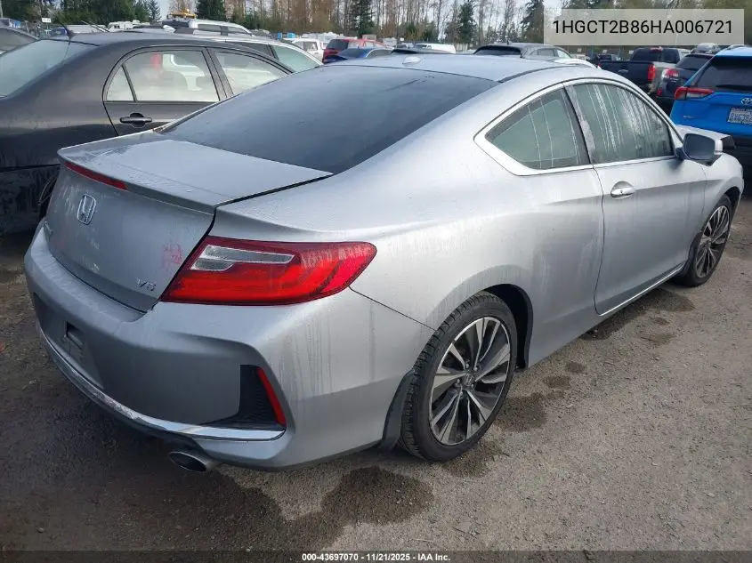 1HGCT2B86HA006721 2017 Honda Accord Ex-L V6