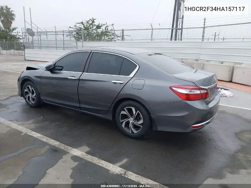 1HGCR2F34HA157117 2017 Honda Accord Lx