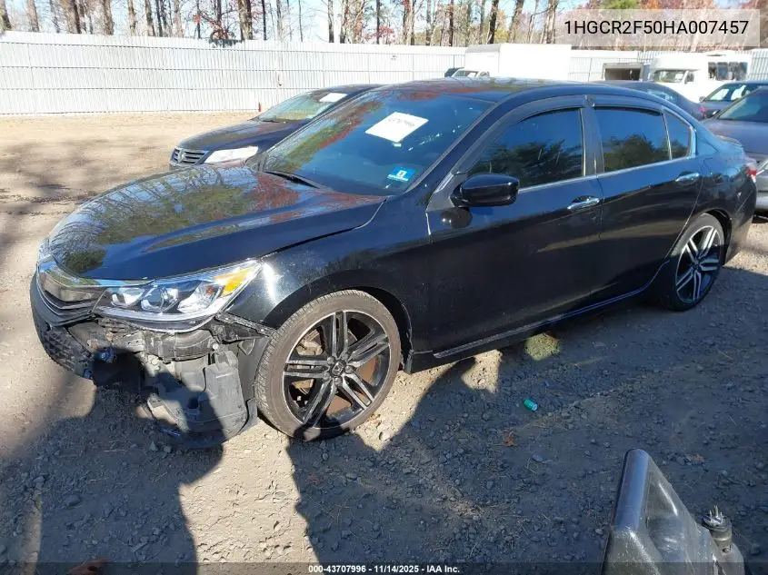1HGCR2F50HA007457 2017 Honda Accord Sport