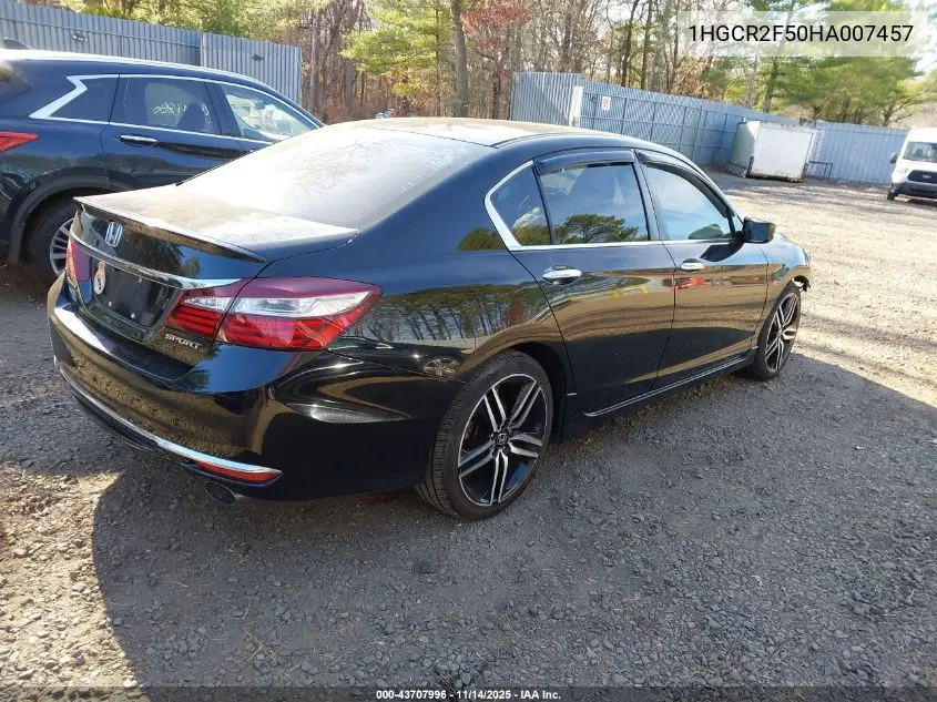 1HGCR2F50HA007457 2017 Honda Accord Sport