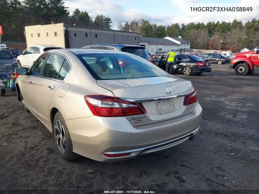 1HGCR2F3XHA058849 2017 Honda Accord Lx
