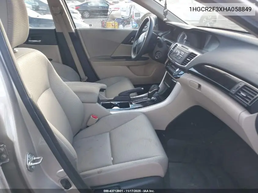 1HGCR2F3XHA058849 2017 Honda Accord Lx