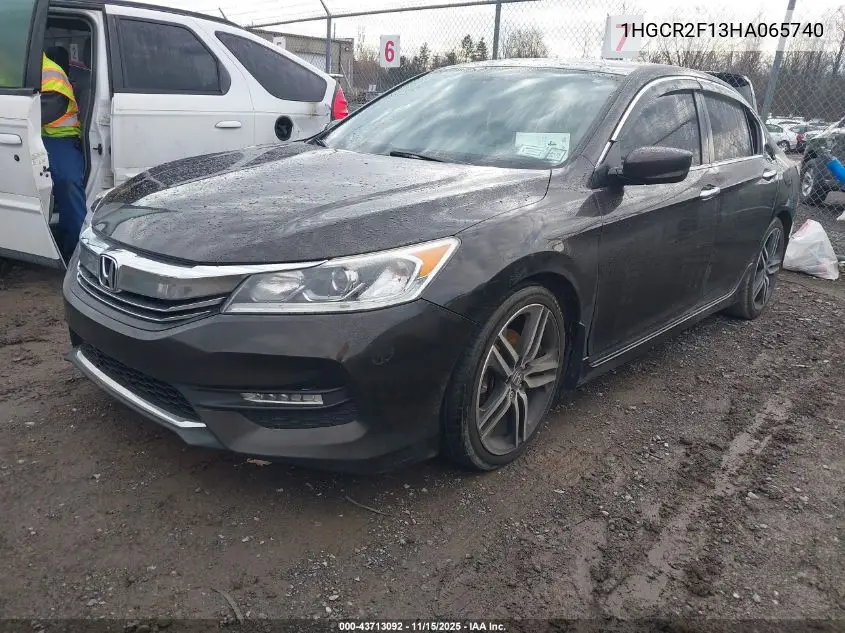 1HGCR2F13HA065740 2017 Honda Accord Sport Se