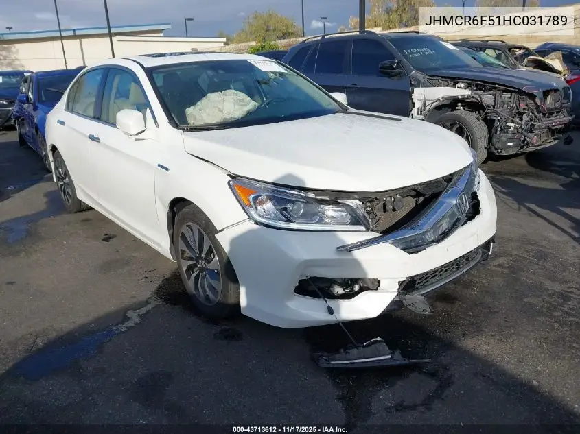 JHMCR6F51HC031789 2017 Honda Accord Hybrid Ex-L