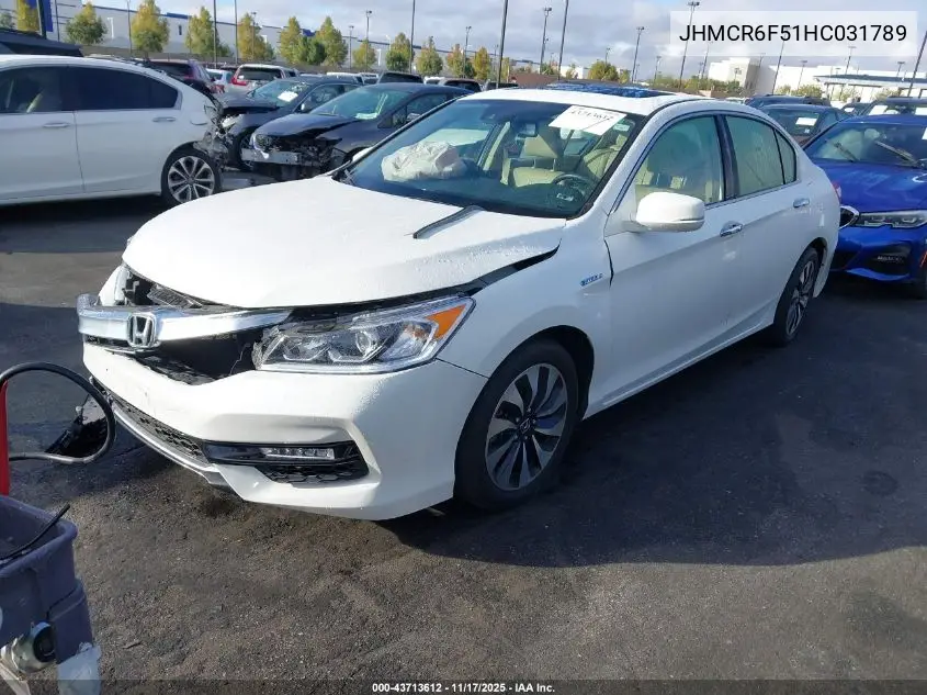 JHMCR6F51HC031789 2017 Honda Accord Hybrid Ex-L