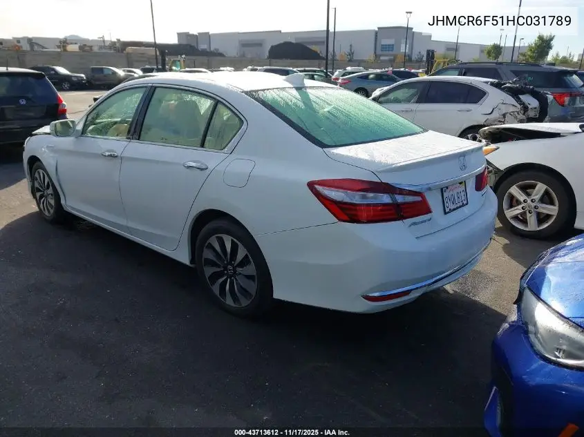 JHMCR6F51HC031789 2017 Honda Accord Hybrid Ex-L