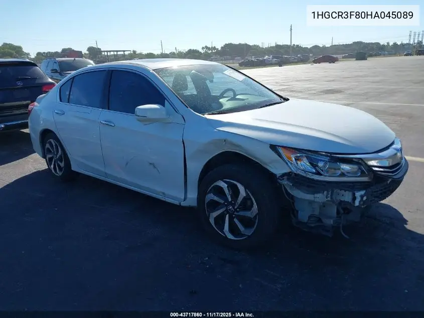 1HGCR3F80HA045089 2017 Honda Accord Ex-L V6