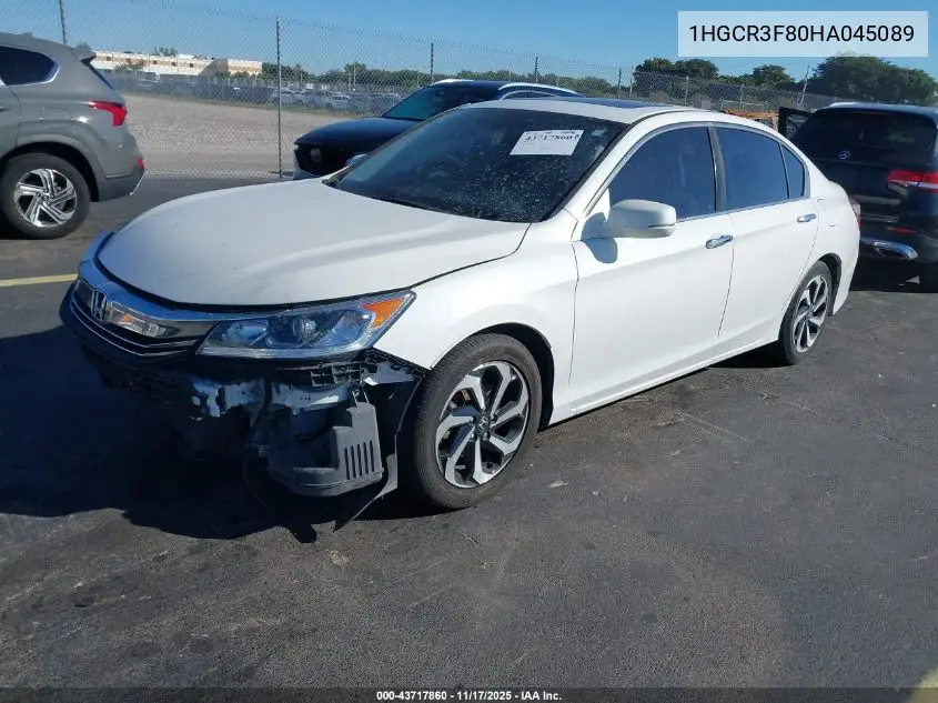 1HGCR3F80HA045089 2017 Honda Accord Ex-L V6