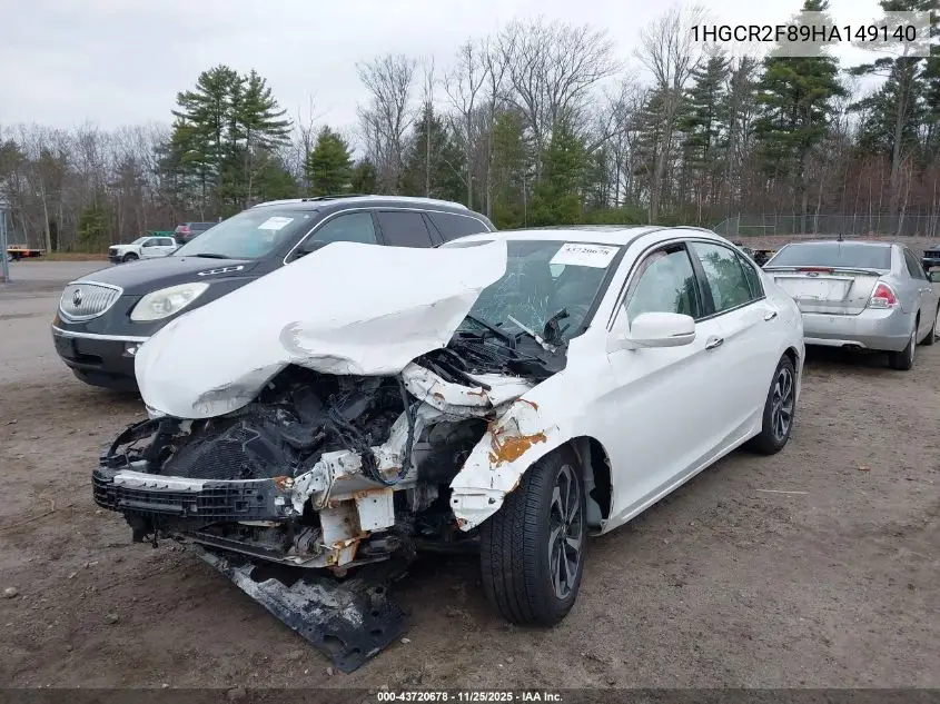 1HGCR2F89HA149140 2017 Honda Accord Ex-L