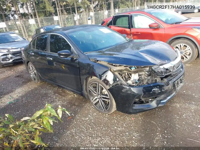1HGCR2F17HA015939 2017 Honda Accord Sport Se