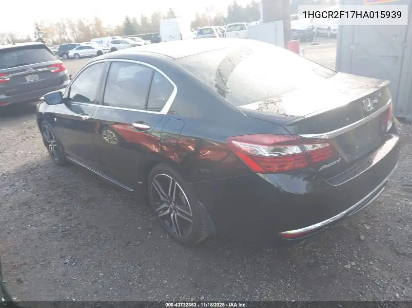 1HGCR2F17HA015939 2017 Honda Accord Sport Se