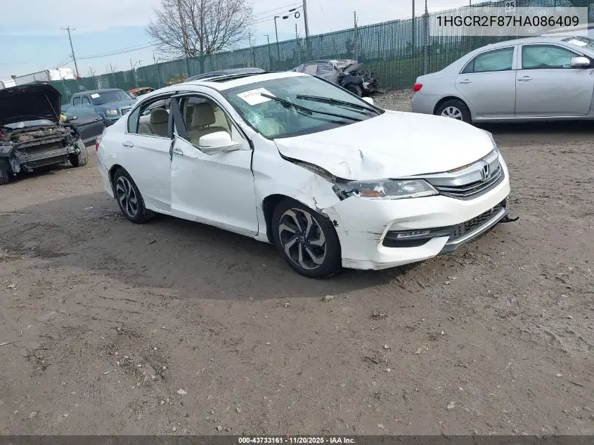 1HGCR2F87HA086409 2017 Honda Accord Ex-L