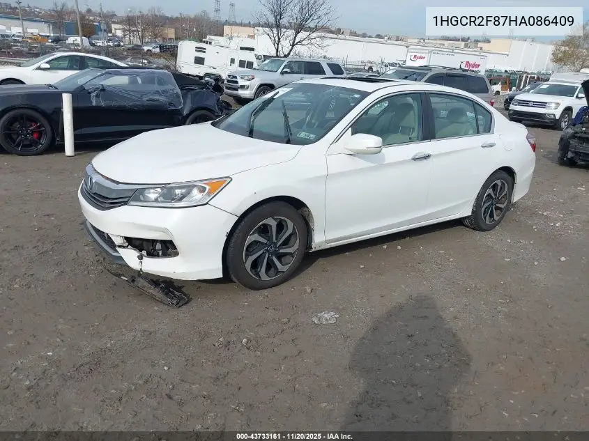 1HGCR2F87HA086409 2017 Honda Accord Ex-L
