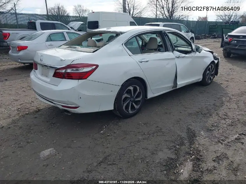 1HGCR2F87HA086409 2017 Honda Accord Ex-L