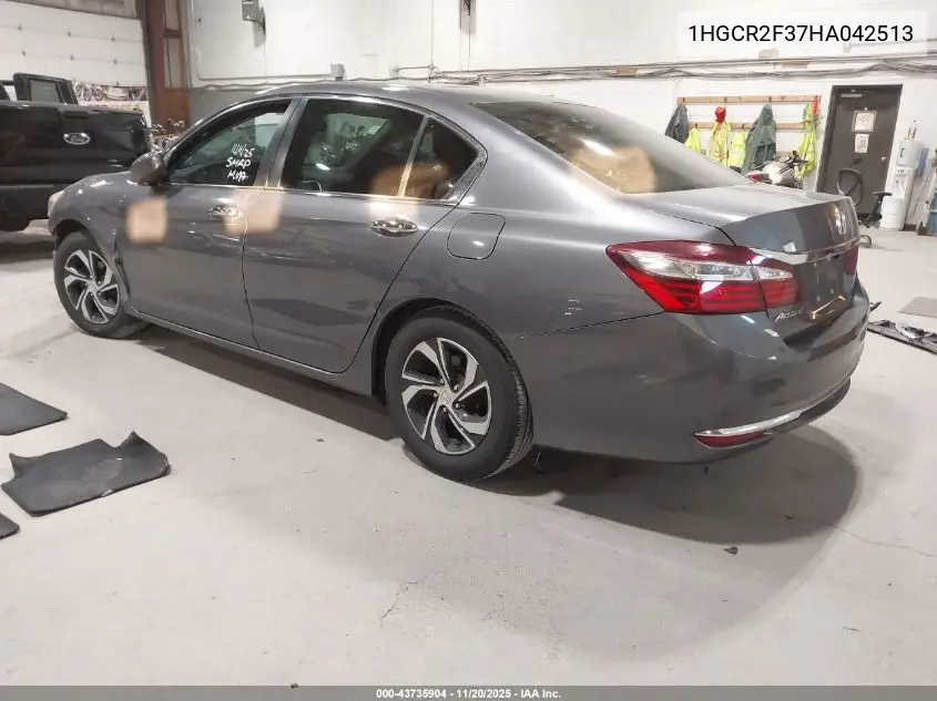 1HGCR2F37HA042513 2017 Honda Accord Lx