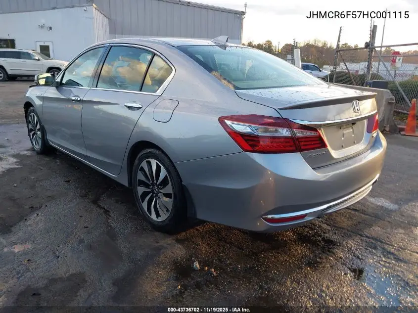 JHMCR6F57HC001115 2017 Honda Accord Hybrid Ex-L