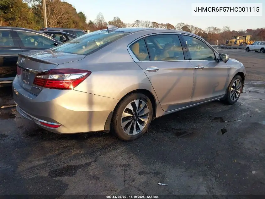 JHMCR6F57HC001115 2017 Honda Accord Hybrid Ex-L