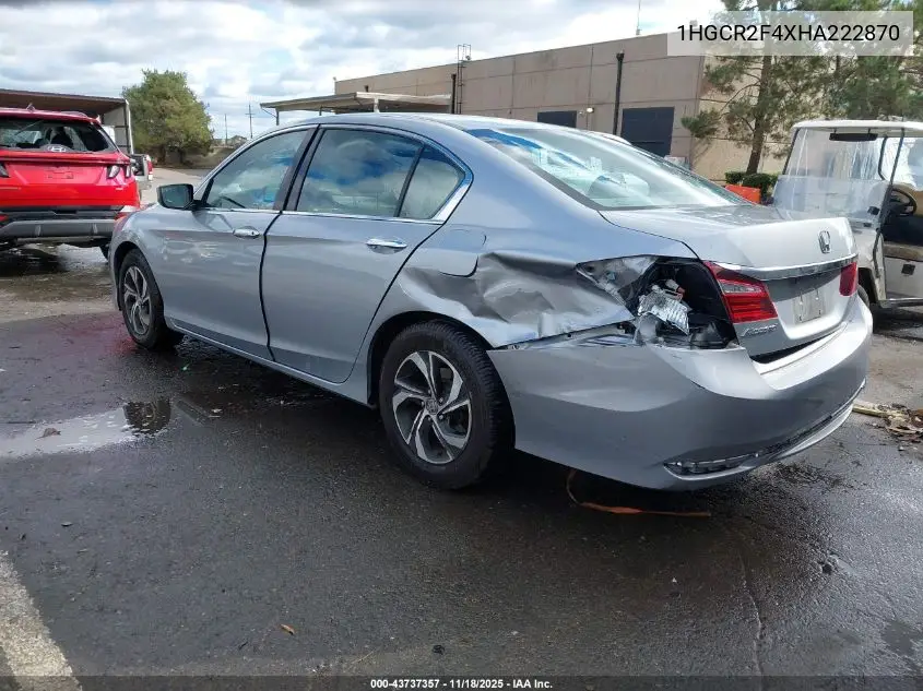 1HGCR2F4XHA222870 2017 Honda Accord Lx