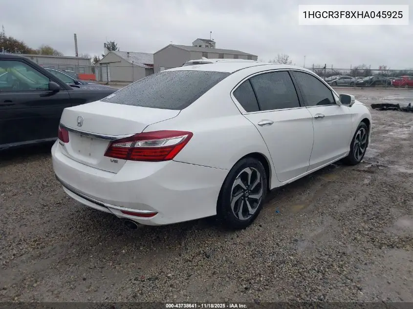 1HGCR3F8XHA045925 2017 Honda Accord Ex-L V6