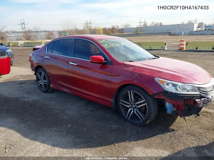 1HGCR2F10HA167433 2017 Honda Accord Sport Se