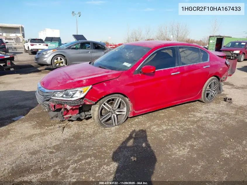1HGCR2F10HA167433 2017 Honda Accord Sport Se