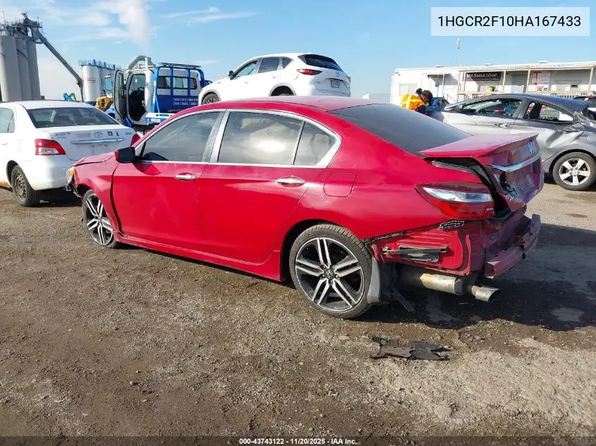1HGCR2F10HA167433 2017 Honda Accord Sport Se