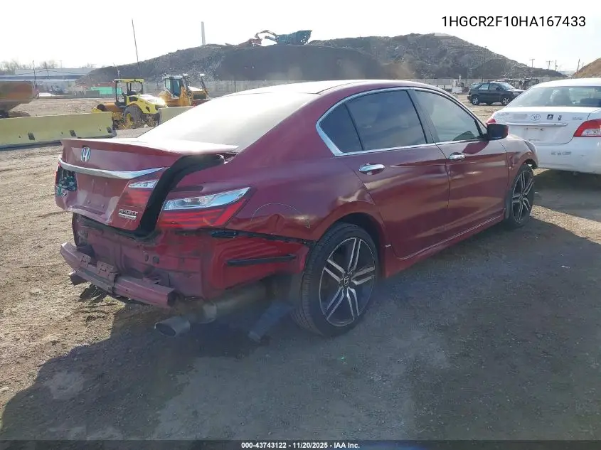 1HGCR2F10HA167433 2017 Honda Accord Sport Se