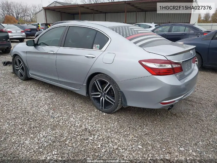1HGCR2F15HA027376 2017 Honda Accord Sport Se