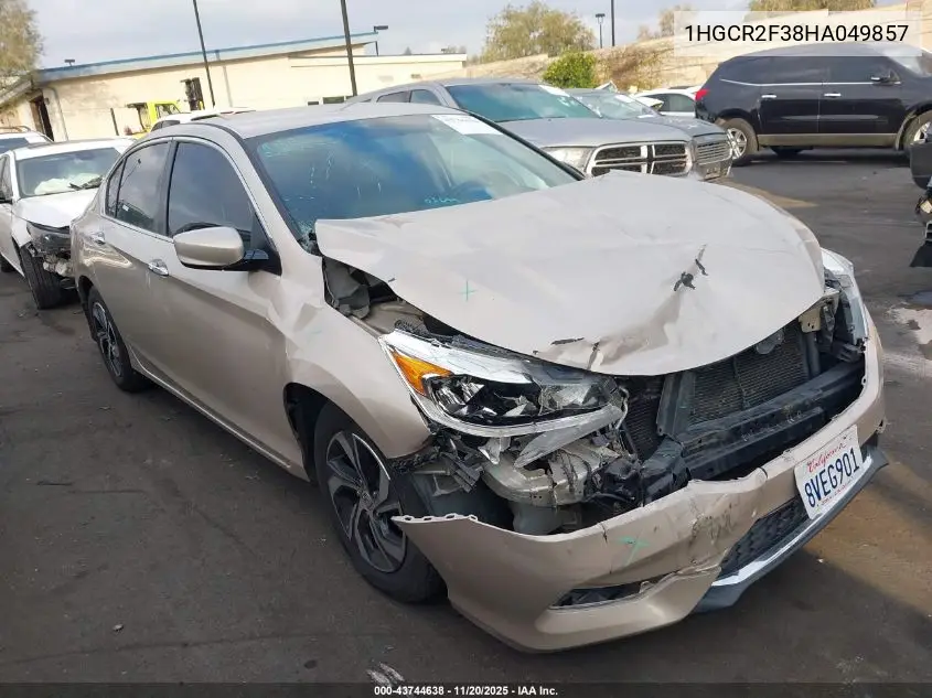 1HGCR2F38HA049857 2017 Honda Accord Lx