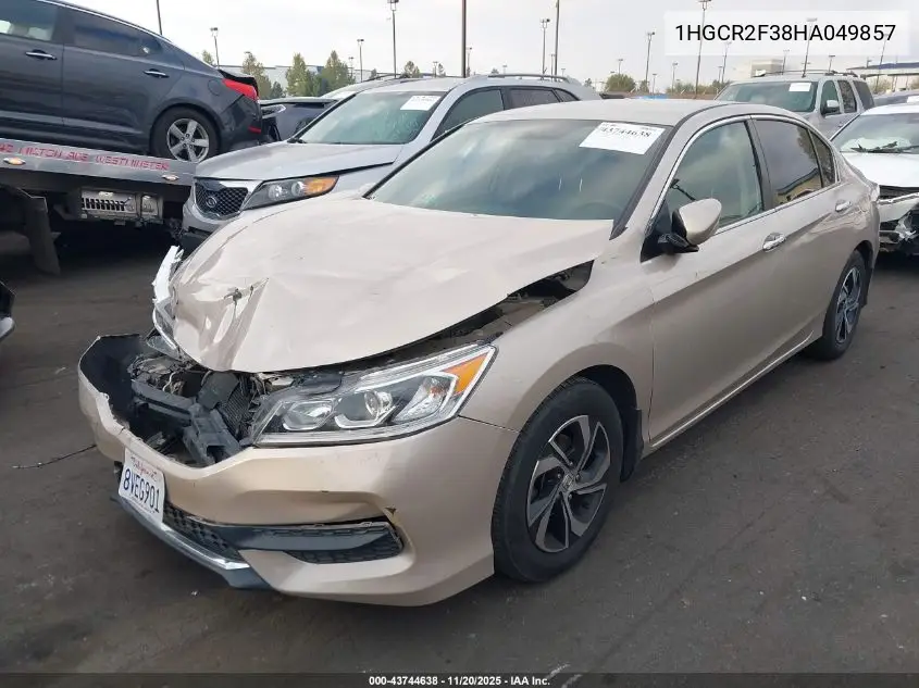 1HGCR2F38HA049857 2017 Honda Accord Lx