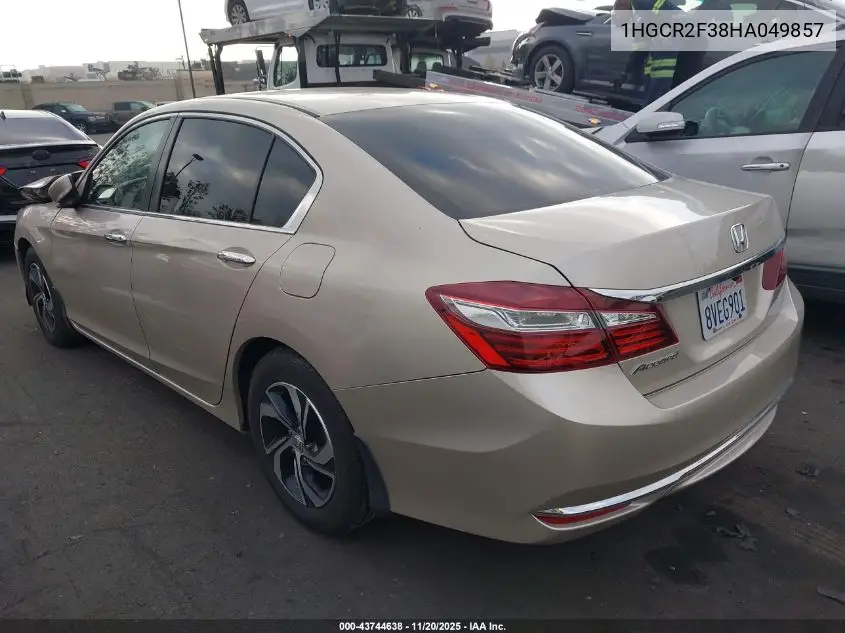 1HGCR2F38HA049857 2017 Honda Accord Lx