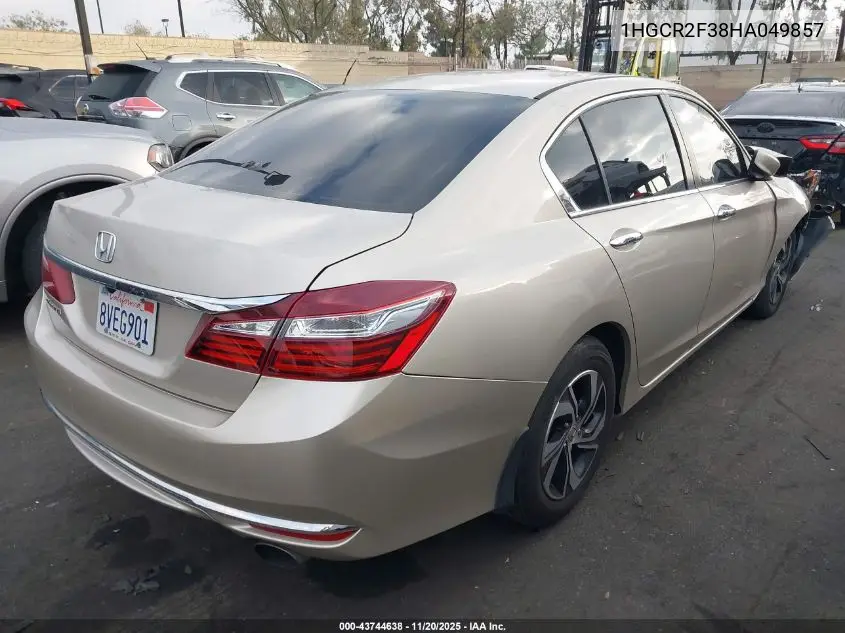 1HGCR2F38HA049857 2017 Honda Accord Lx