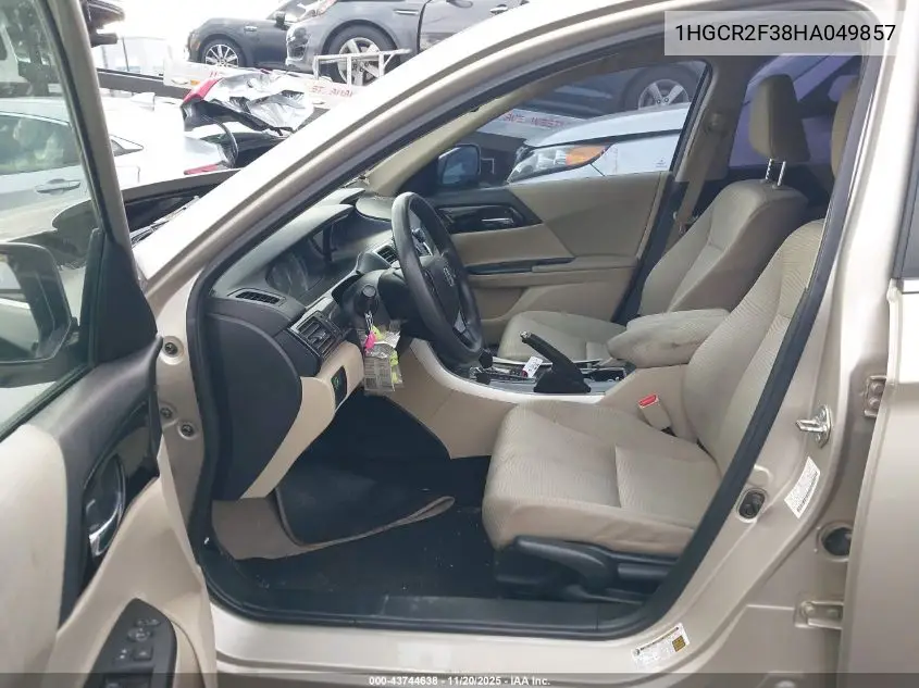 1HGCR2F38HA049857 2017 Honda Accord Lx