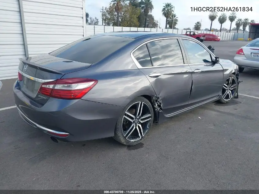 1HGCR2F52HA261834 2017 Honda Accord Sport