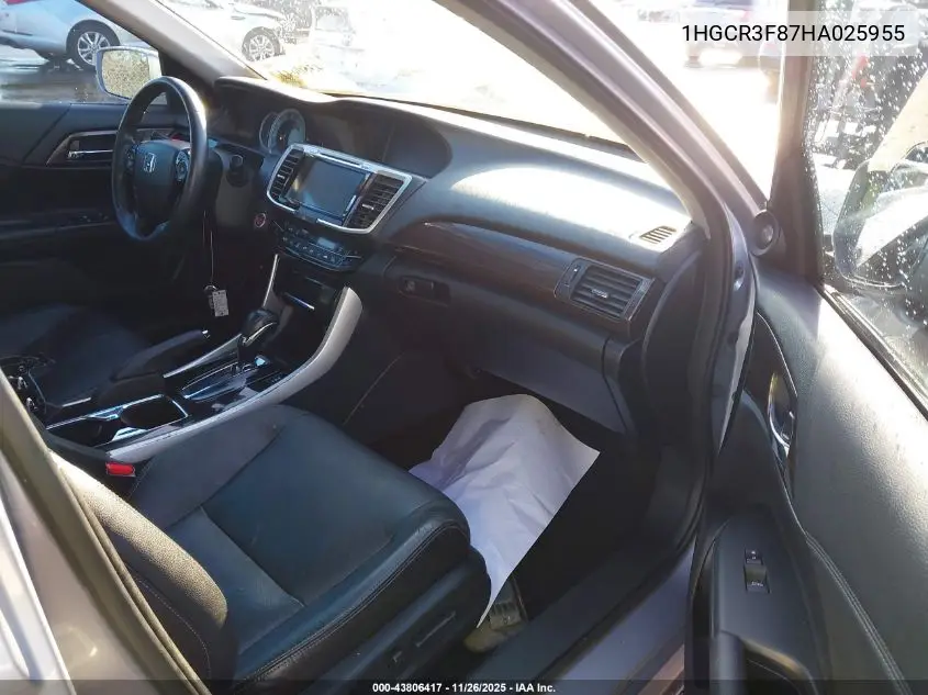 1HGCR3F87HA025955 2017 Honda Accord Ex-L V6
