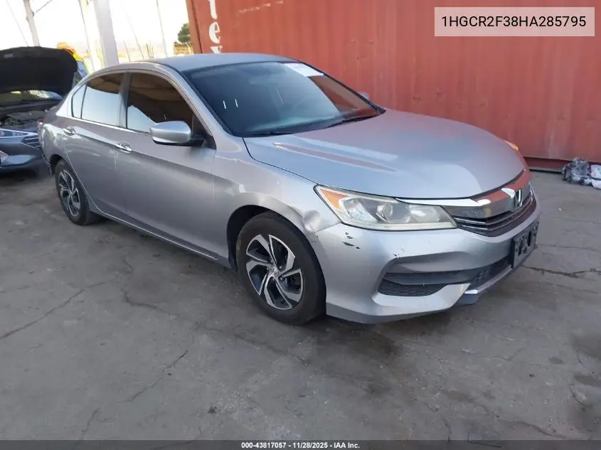1HGCR2F38HA285795 2017 Honda Accord Lx