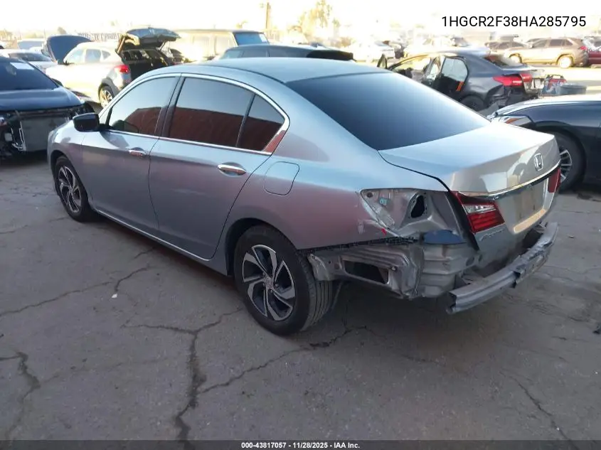 1HGCR2F38HA285795 2017 Honda Accord Lx