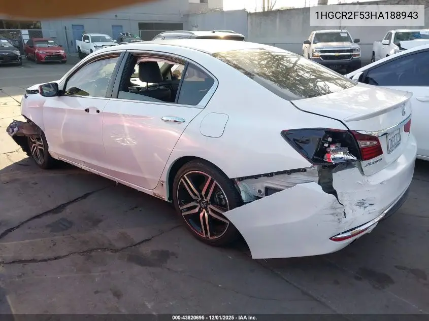 1HGCR2F53HA188943 2017 Honda Accord Sport