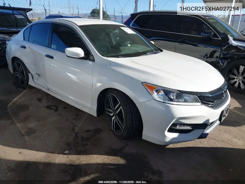 1HGCR2F5XHA027294 2017 Honda Accord Sport