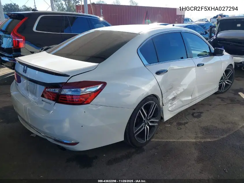 1HGCR2F5XHA027294 2017 Honda Accord Sport