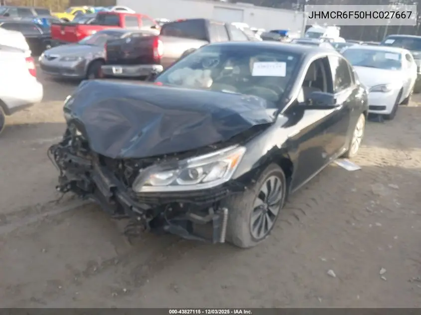 JHMCR6F50HC027667 2017 Honda Accord Hybrid Ex-L