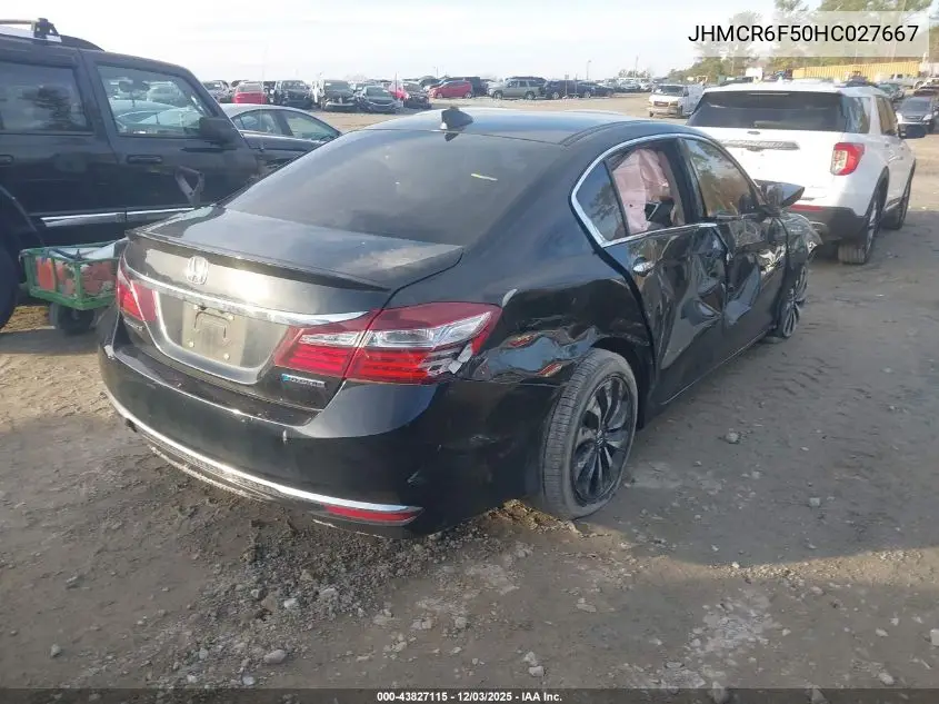 JHMCR6F50HC027667 2017 Honda Accord Hybrid Ex-L